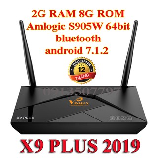 Đầu thu android tivi box vinabox x9 plus - ram 2g chip amlogic s905w x9plus