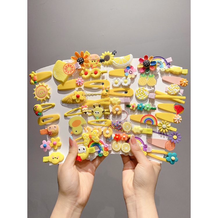 Bộ Kẹp Tóc Kiểu Hoạt Hình Nhật Bản Đáng Yêu Cho Bé Gái