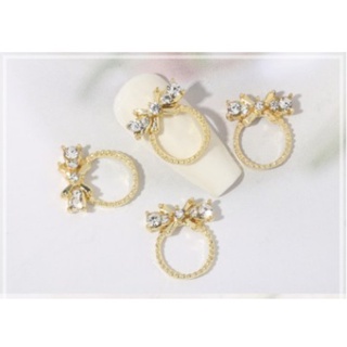 charm nơ B14 tròn trang trí nail