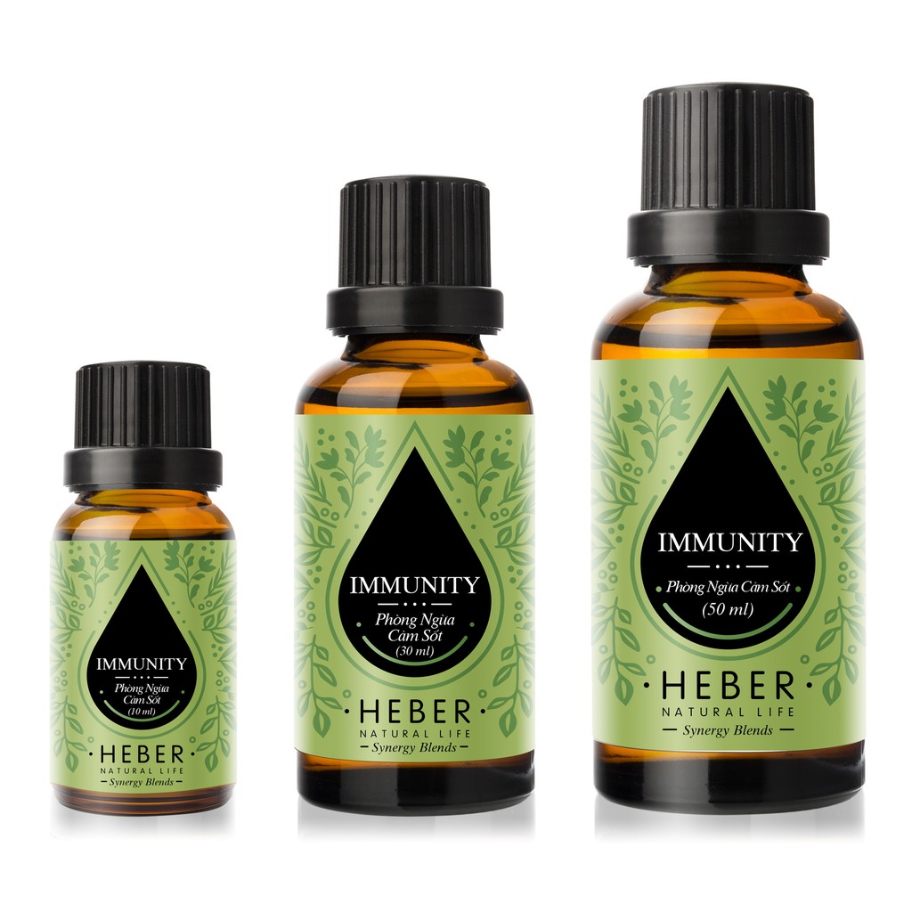 Tinh Dầu Phòng Ngừa Cảm Sốt Immunity Blend Heber Natural Life, Cao Cấp Nhập Khẩu, Thiên Nhiên Nguyên Chất,10ml/30ml/50ml