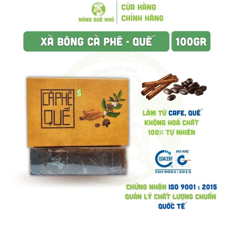 Xà Bông Cà Phê Quế Xà Bông Sinh Dược Tẩy Da Chết Làm Ấm Cơ Thể 100gr