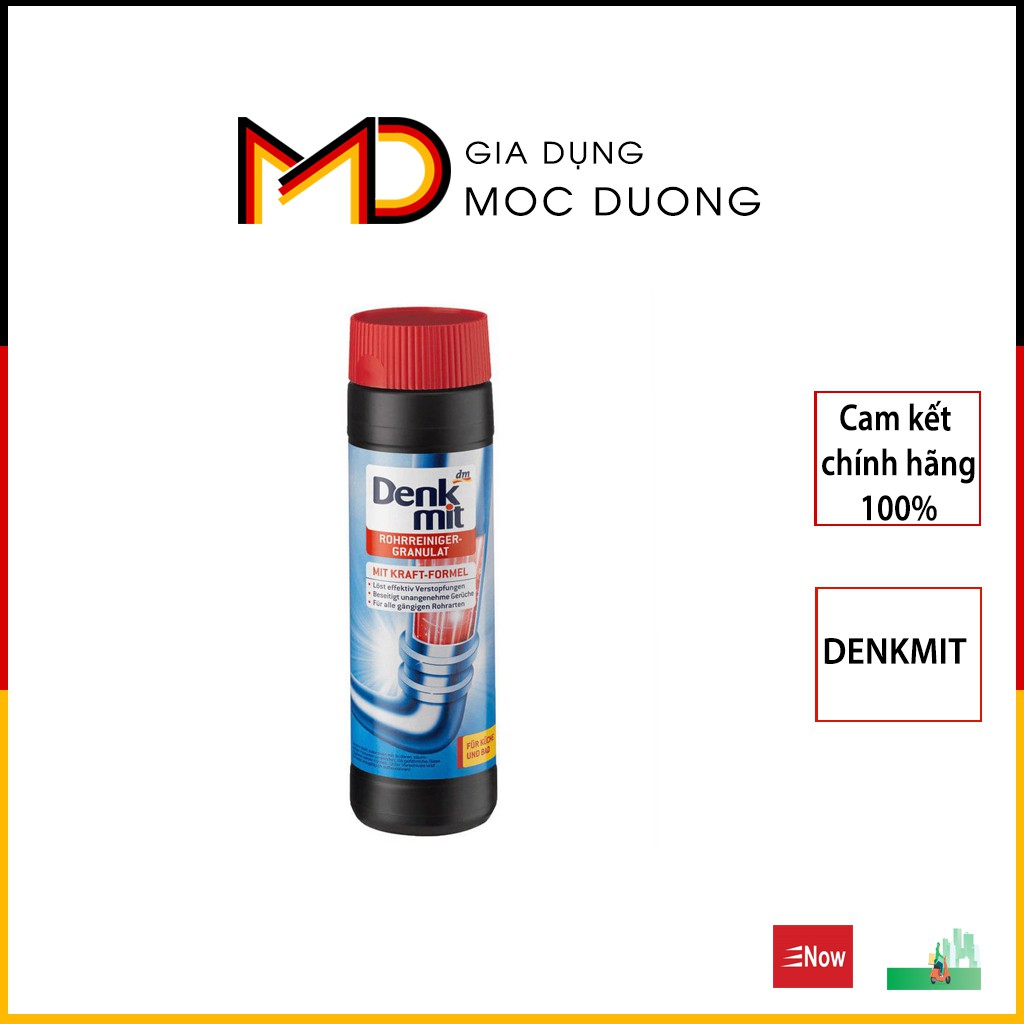 Bột thông cống Denkmit 600gr, thông tắc cống chậu rửa bát, bồn rửa mặt, nhà vệ sinh [HÀNG ĐỨC]