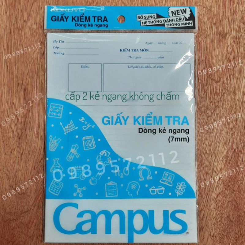 Giấy kiểm tra campus cấp 1,2.