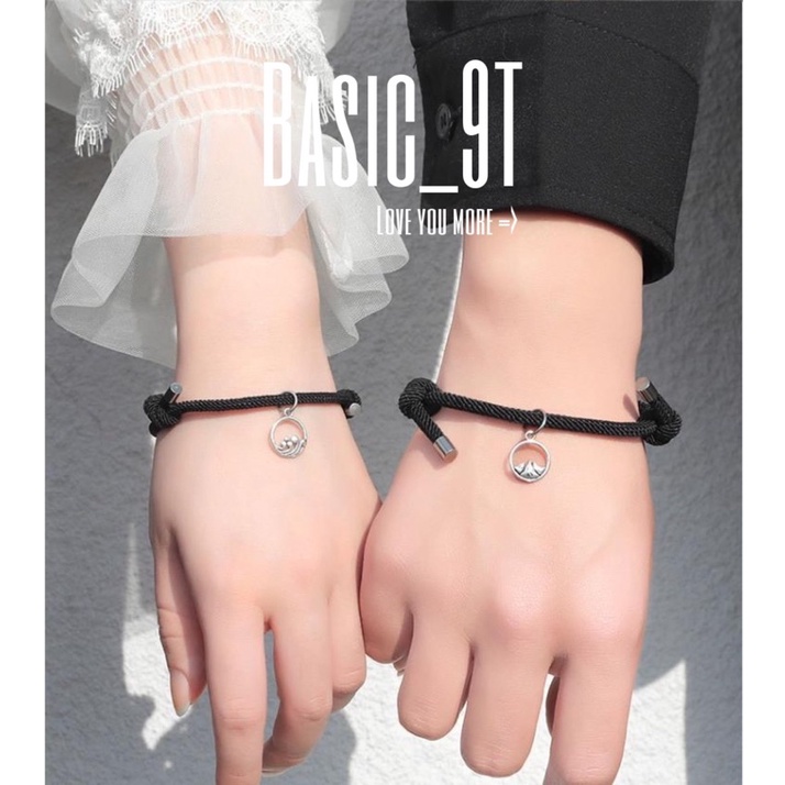SET VÒNG TAY ĐÔI COUPLE NAM CHÂN DÂY BASIC BIỂN VÀ NÚI HOT TREND