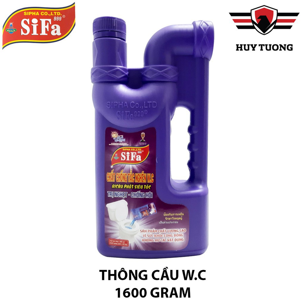 Chất thông tắc cống và thông tắc bồn cầu Toilet Sifa 700g / 800g / 1400g / 1600g cao cấp - Huy Tưởng