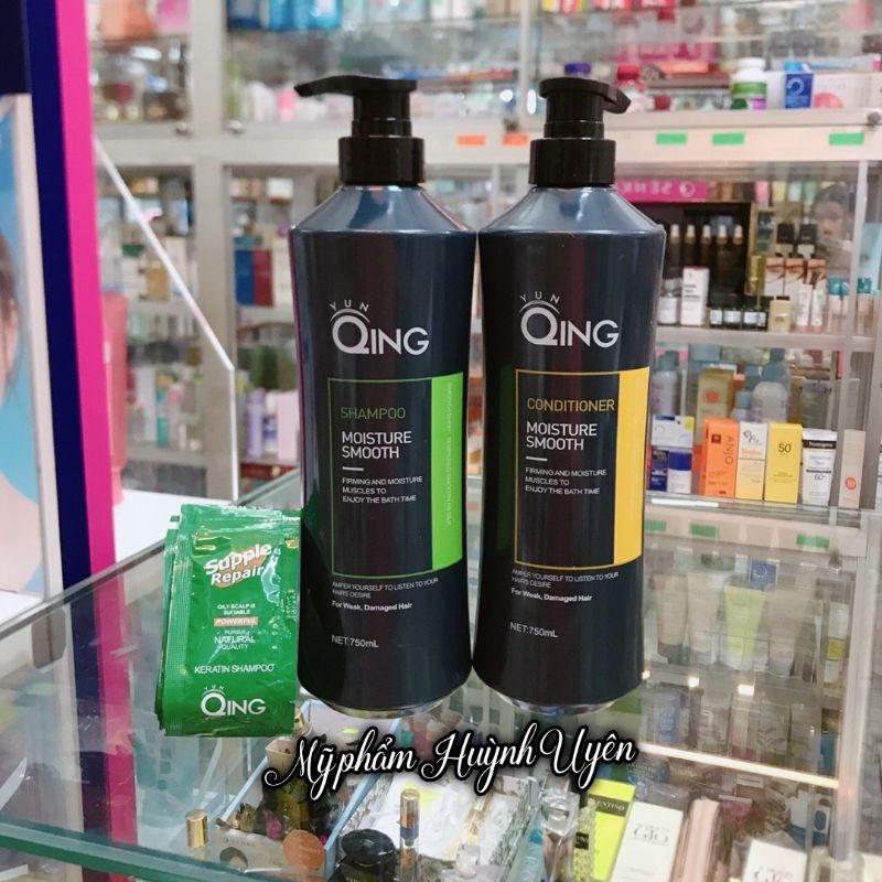 Bộ dầu gội xả Qing mềm mượt, kích mọc tóc.