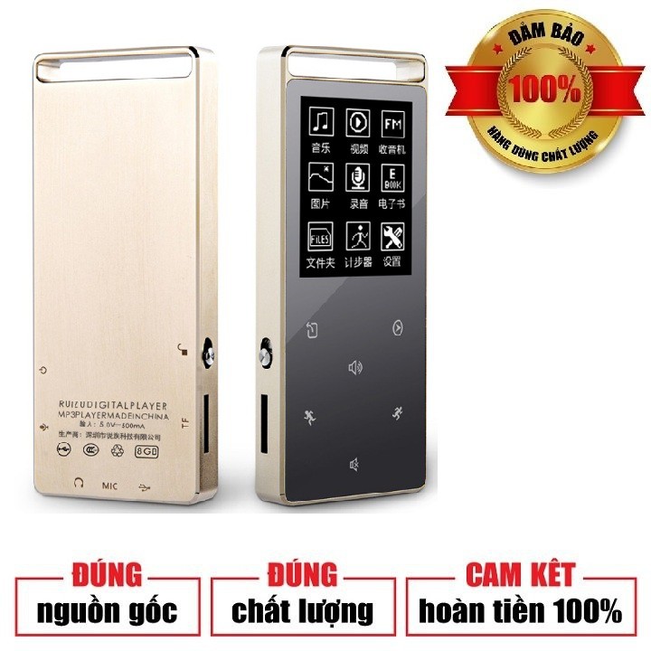 [Mã 155Elsale Giảm 7% Đơn 300K] [Hàng Chính Hãng] Máy Nghe Nhạc Thể Thao Hifi Ruizu D01 8Gb Có Hỗ Trợ Thẻ Nhớ Ngoài