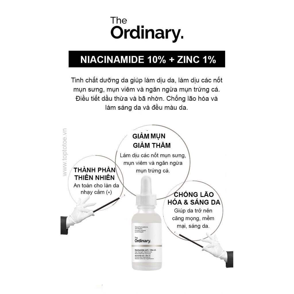 [The Ordinary] Tinh chất Niacinamide 10% + Zinc 1% - Serum Giảm mụn