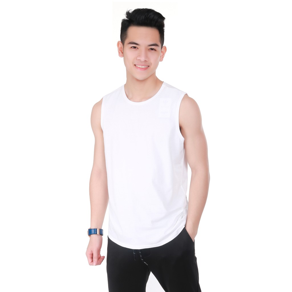 Áo lót nam Cotton cao cấp Narsis D0001A màu trắng xanh