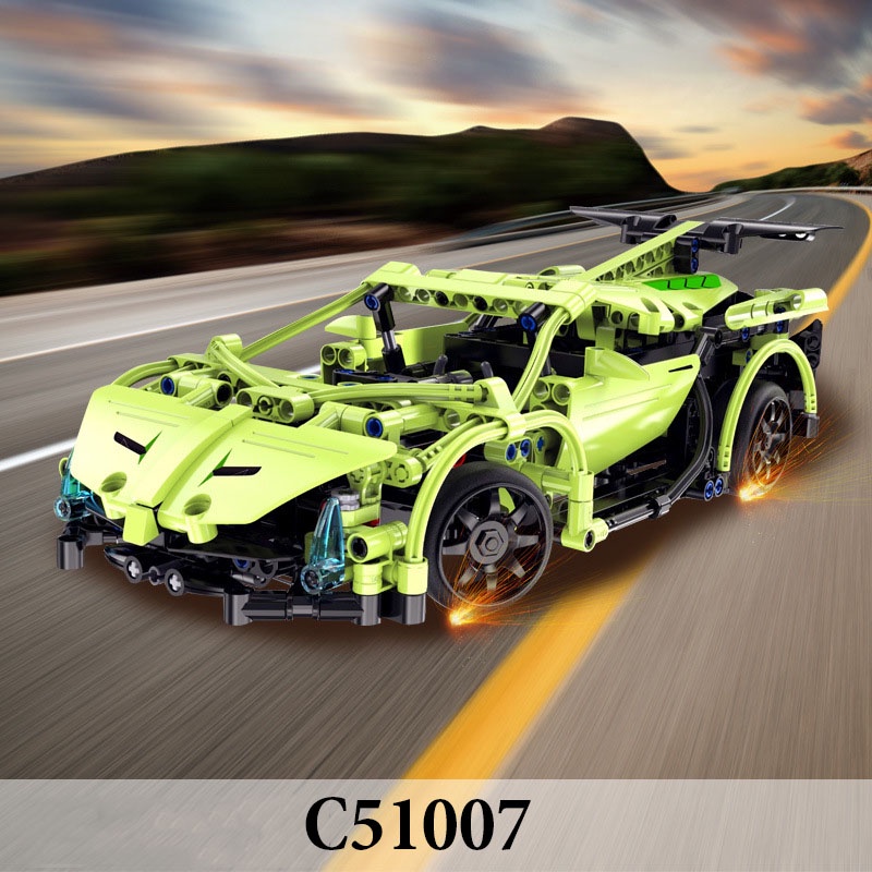 Đồ Chơi Lắp ráp kiểu lego Siêu Xe Điều Khiển Từ Xa SuperSports Car Lamborghini C51007 với 453 Mảnh Ghép