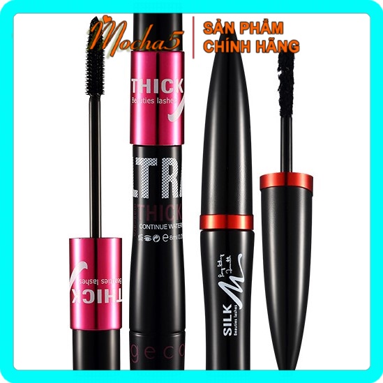 Mascara chuốt mi GECOMO SILK Thick and Long 2 đầu chống trôi, chống lem | BigBuy360 - bigbuy360.vn