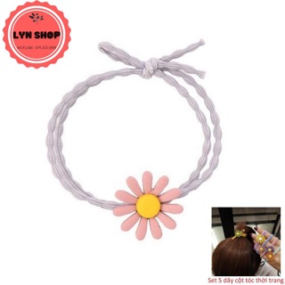 [FLASH SALE 1K] Dây Buộc Tóc Hoa Cúc Nhiều Màu sẵn sll (lẻ 1 cái)