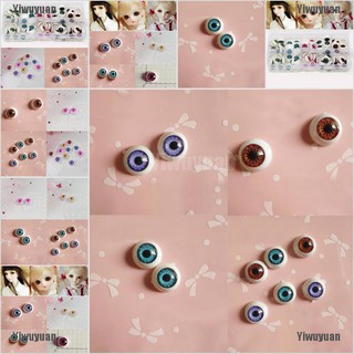 Yiwuyuan 1 Pair/Set 12mm Doll Eyeballs Half Round Acrylic Eyes for DIY Doll Bear Crafts