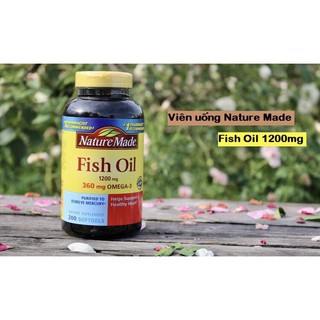 [HSD 11/20223] Viên uống Dầu Cá Nature Made Fish Oil 1200mg Omega 3 cúa Mỹ 200 viên