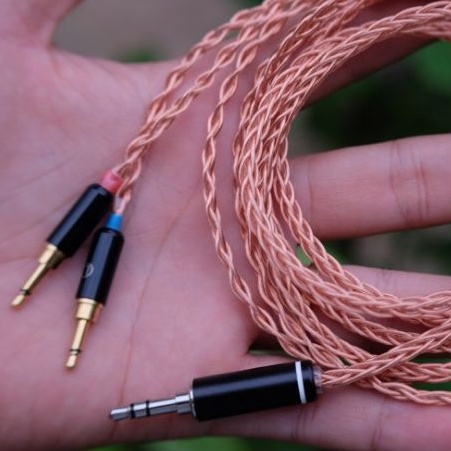 Cáp nâng cấp cho headphone dây đồng 7n occ litz 25awg đan 8x dài 1,5 mét.