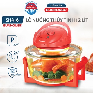 Lò nướng thủy tinh sunhouse sh416 12 lít