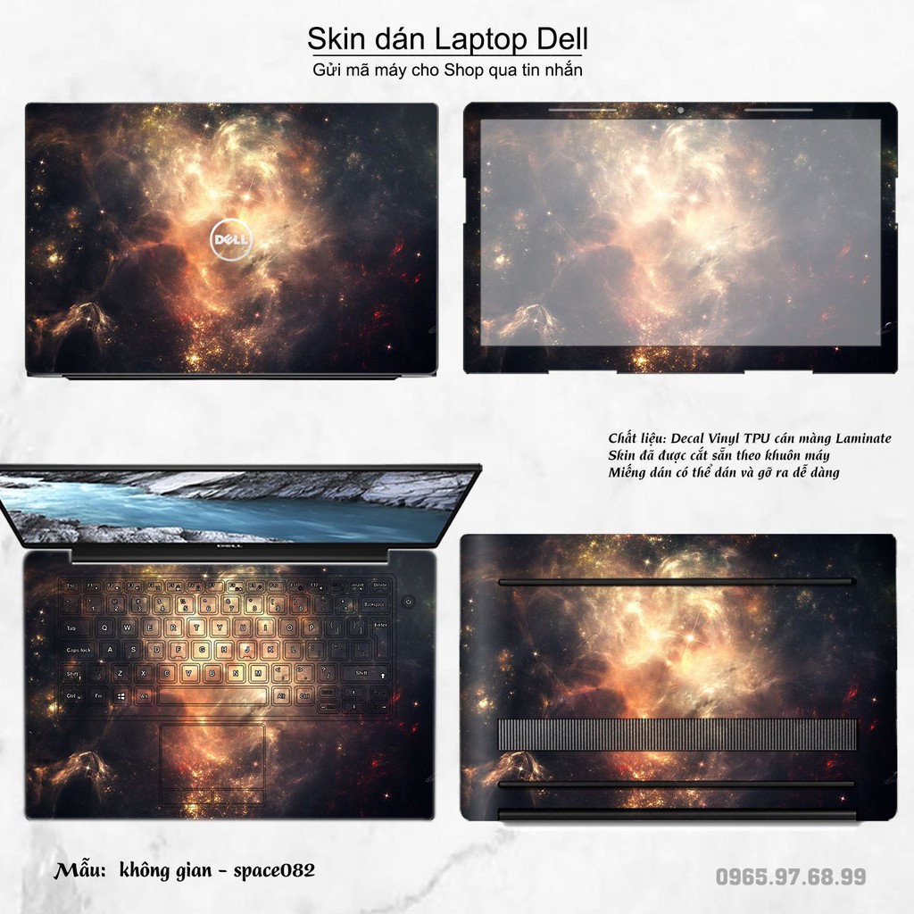 Skin dán Laptop Dell in hình không gian _nhiều mẫu 14 (inbox mã máy cho Shop)