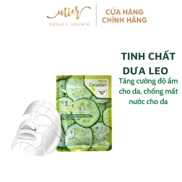 Mặt Nạ Dưỡng Da 3W CLINIC Fresh Mask 23ml Đủ Vị Chính Hãng Cung Cấp Vitamin Làm Dịu Mát Trắng Da Ngừa Lão Hóa