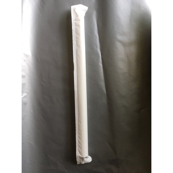 Ống hút giấy trắng phi 12 bọc màng dài
