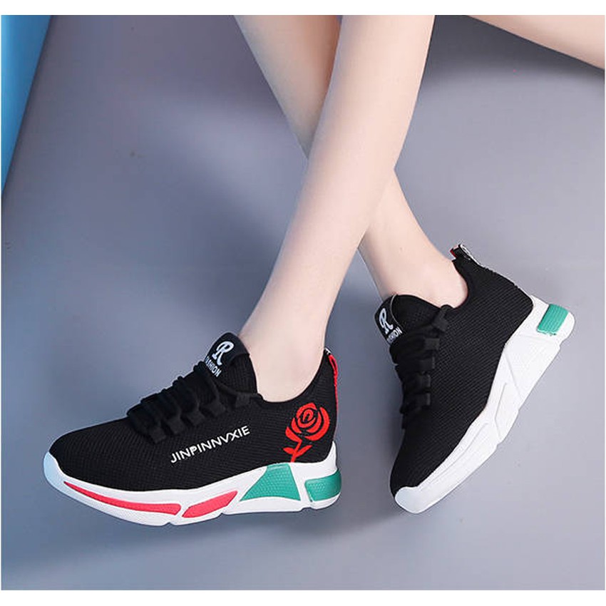 Giày Sneaker nữ hoa hồng TTS 9