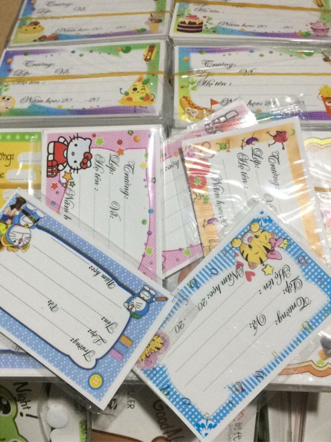 1000 chiếc nhãn vở to loại đẹp
