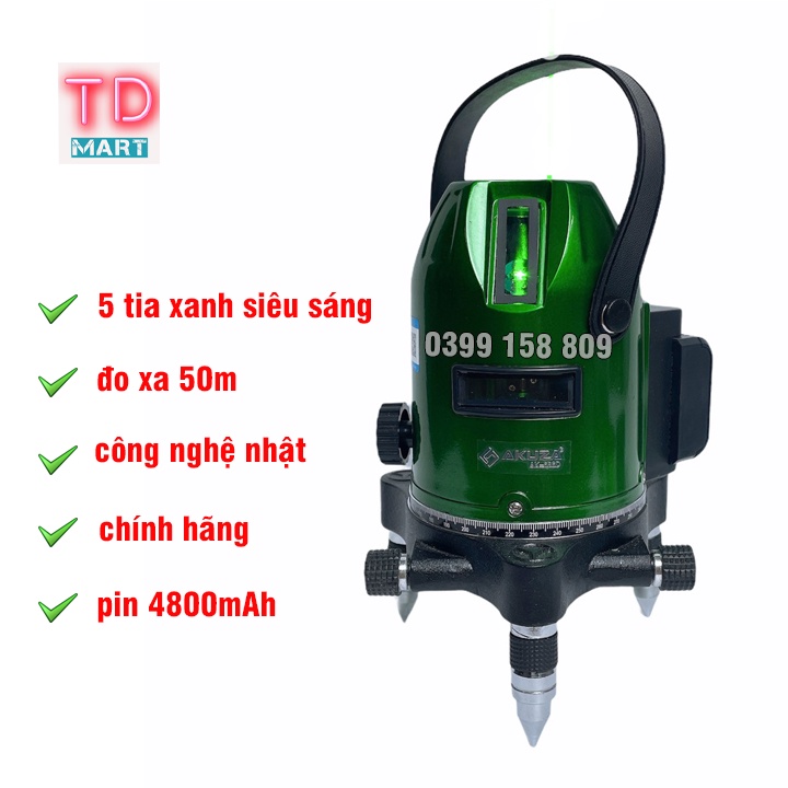 Máy cân bằng laser, máy bắn cốt 5 Tia xanh AKUZA AK - 686D [ Chính Hãng ]