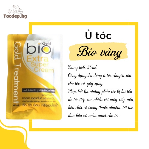 Ủ tóc Biotin Thái Lan, gói ủ bio gold, bio super treatment 30ml siêu mềm mượt phục, phục hồi tóc Tocdep.hg