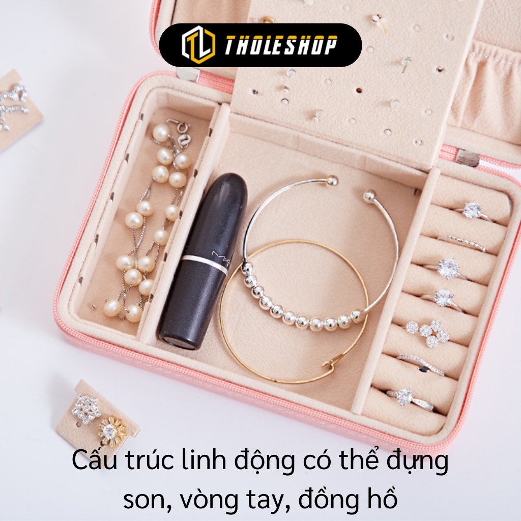 Hộp Đựng Trang Sức - Hộp Lưu Trữ Dây Chuyền, Khuyên Tai, Nhẫn Bọc Da Pu Sang Trọng 9505