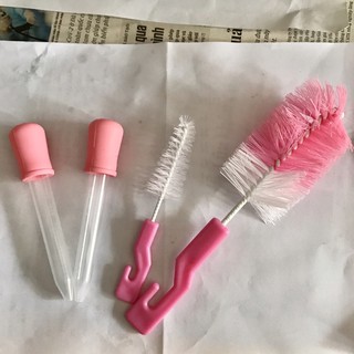 Combo 2 ống bón sữa + 2 chổi cọ