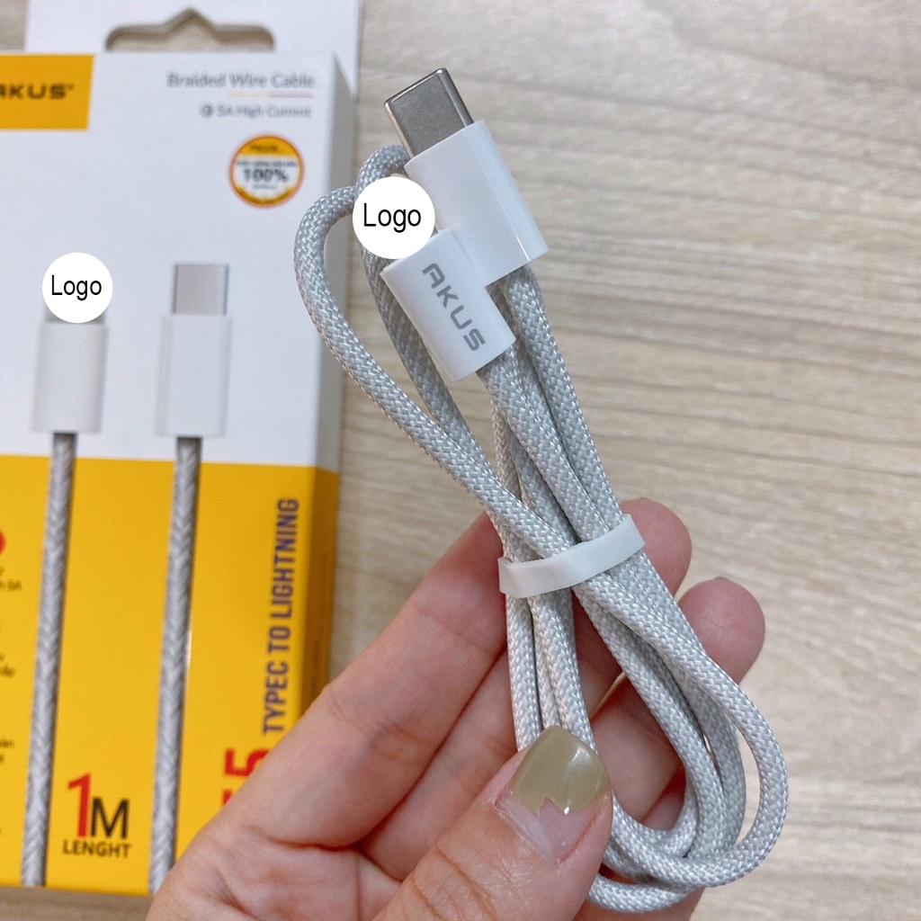 Dây Sạc Type C 20w Bọc Dù Full Box , cáp sạc nhanh 20w - Hỗ Trợ Sạc Siêu Nhanh - Dùng Cho Các Máy từ ip6 đến 13Prm