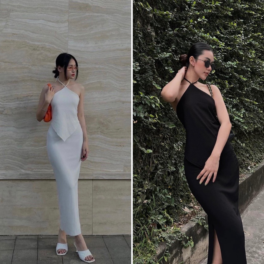 Set yếm xinh chân váy midi 2 màu 💖 KÈM ẢNH THẬT