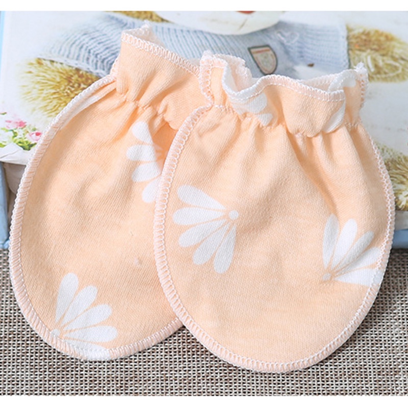 Găng Tay Cotton Co Giãn Chống Trầy Xước Họa Tiết Hoạt Hình Dễ Thương Cho Bé Sơ Sinh