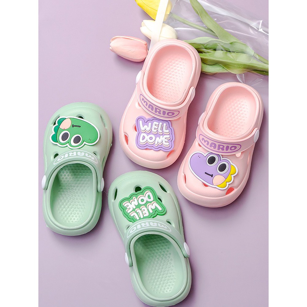 &lt;ẢNH THẬT&gt; Dép sục Cheerful Mario siêu nhẹ chống trượt cho bé 1 - 6 tuổi