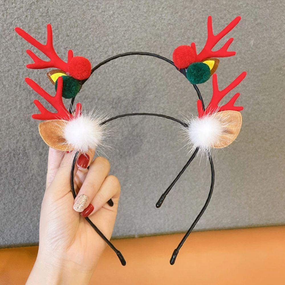 Băng Đô Cài Tóc Hình Sừng Tuần Lộc Dễ Thương Thời Trang Giáng Sinh