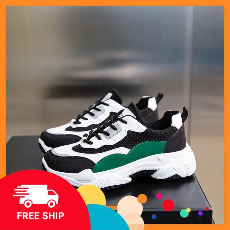 [Chất Lượng Số 1] Giày Sneaker Nữ Thể Thao Đế Độn 5cm Họa Tiết Phản Quang Phối Màu Đen Xanh Rêu Đẹp Mắt G29K9 | BigBuy360 - bigbuy360.vn