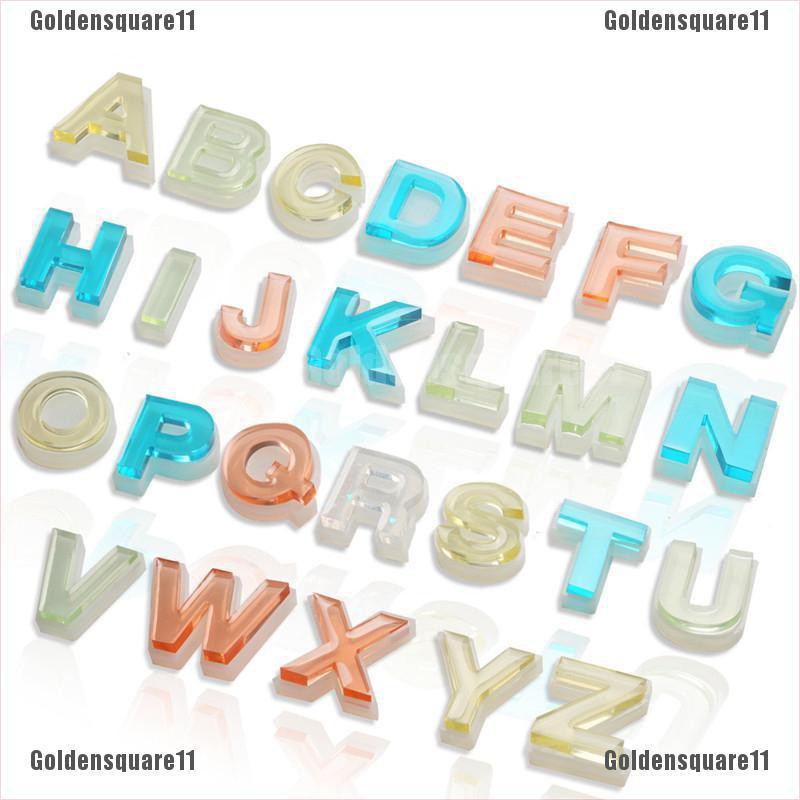 Khuôn Silicone Làm Mặt Trang Sức Hình Chữ Cái DIY