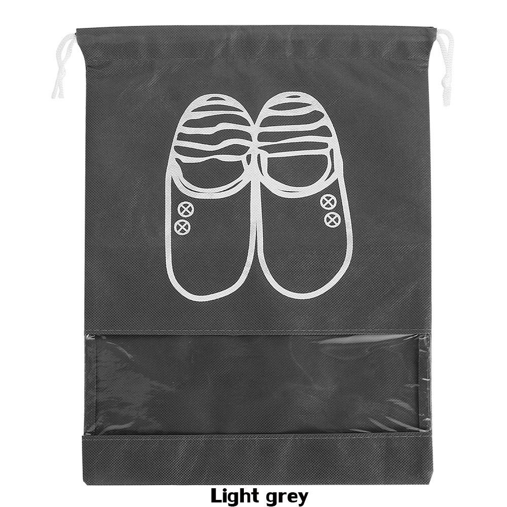 ❤LANSEL❤ Premium 2 Shoes Pouch Travel and Daily Use Grey Shoe Bag Holder Portable Hanging Fashion With Zipper Shoe Storage Organizer/Multicolor