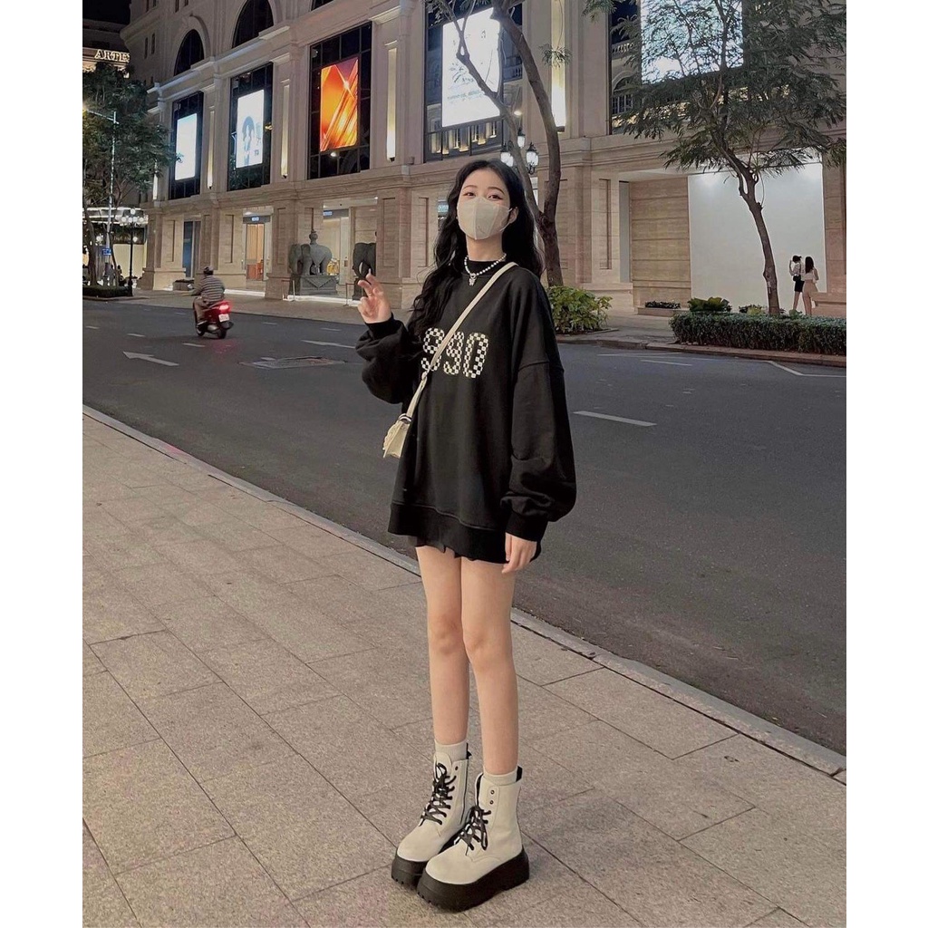 Áo Sweater BLACK 1990 UNISEX Nam Nữ Form Dáng Trơn Rộng Dài Tay Nỉ Bông Dày Dặn Cổ Tròn Giá Rẻ Hàn Quốc Ulzzang | BigBuy360 - bigbuy360.vn