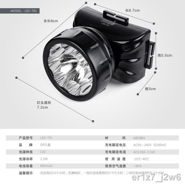 > đèn pha bền lâu, LED có thể sạc lại được gắn trên đầu, soi móng chân, chiếu sáng nông dân trồng rau, hái rau si