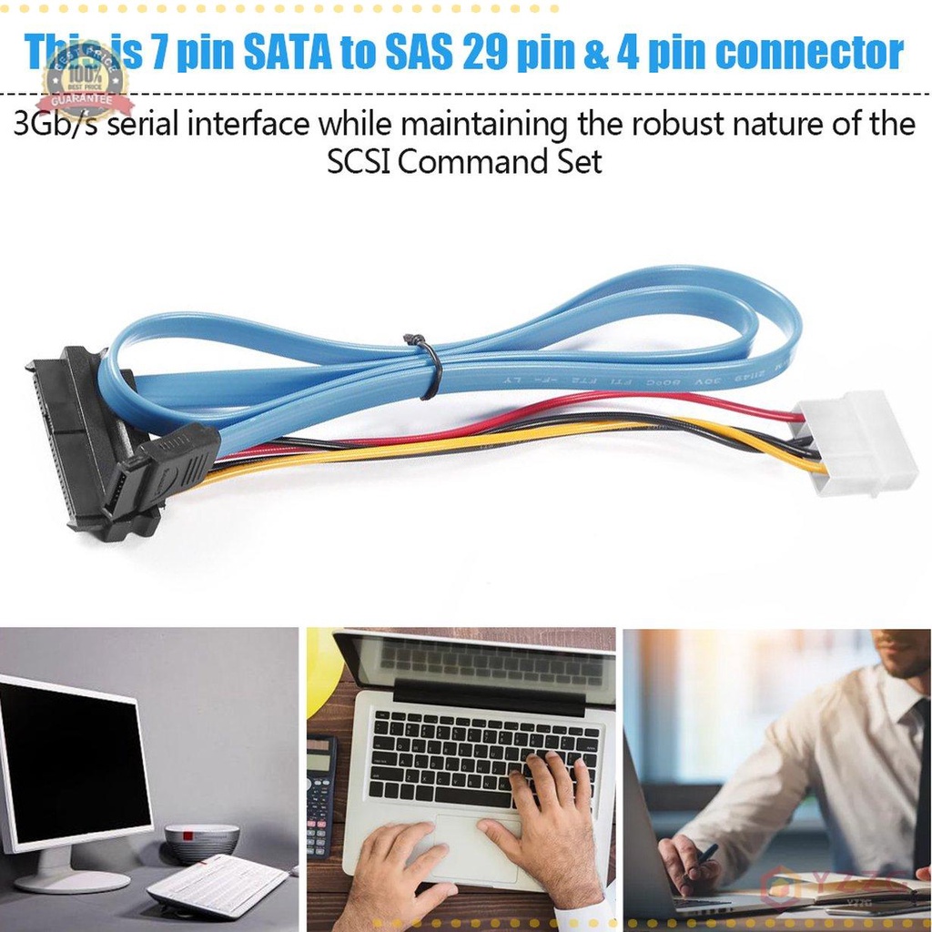 Bigsale ⚡ Cáp chuyển đổi 7 Pin SATA ATA sang SAS 29 Pin & 4 Pin