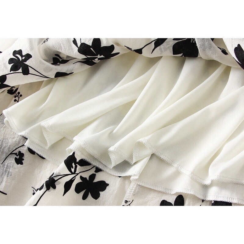 Chân Váy Dài Hoạ Tiết Hoa Cao cấp Chân Váy midi chân váy dáng dài