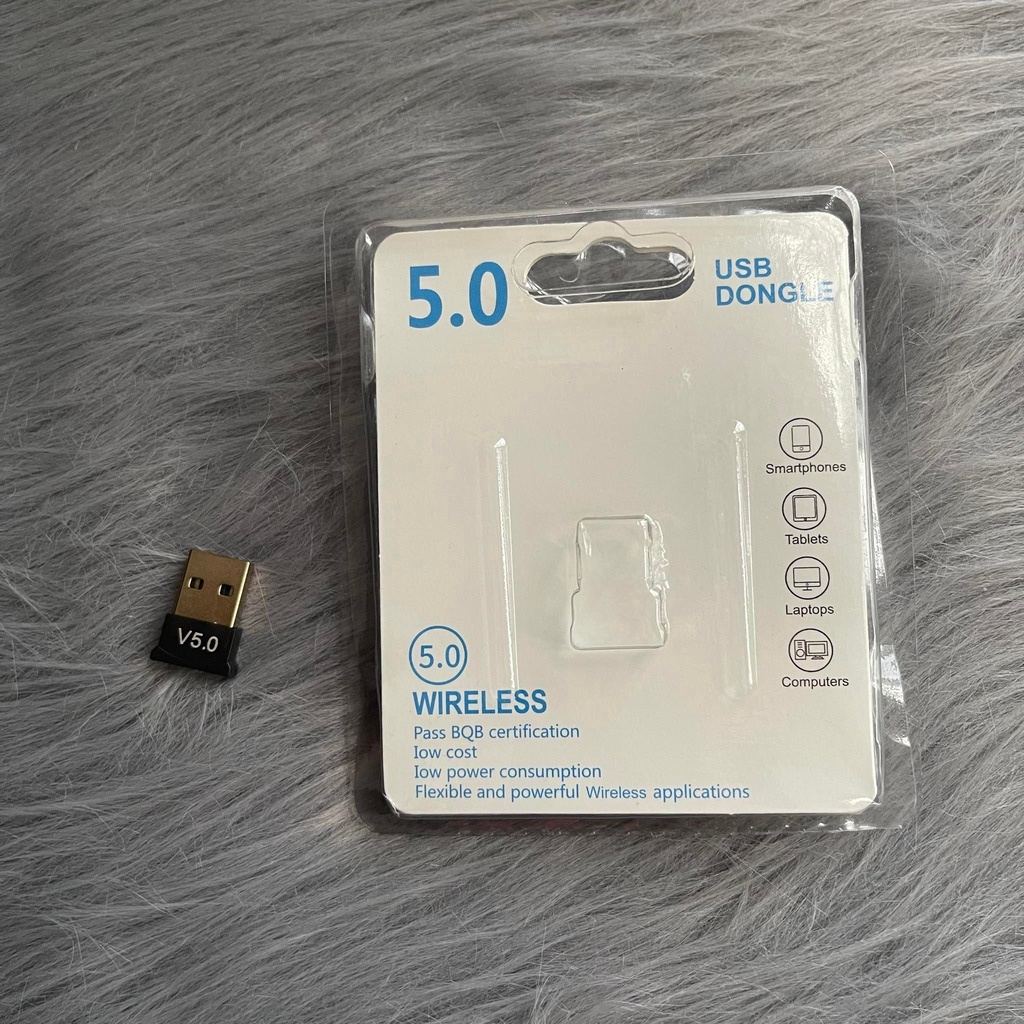 USB bluetooth DONGLE v5.0 thu phát sóng Bluetooth cho máy tính bàn, máy tính cây, Laptop, máy tính bảng
