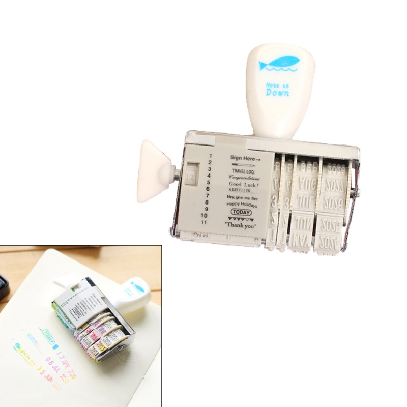 Con Dấu In Ngày Tháng Năm Thiết Kế Nắp Lật Sáng Tạo Phong Cách Vintage