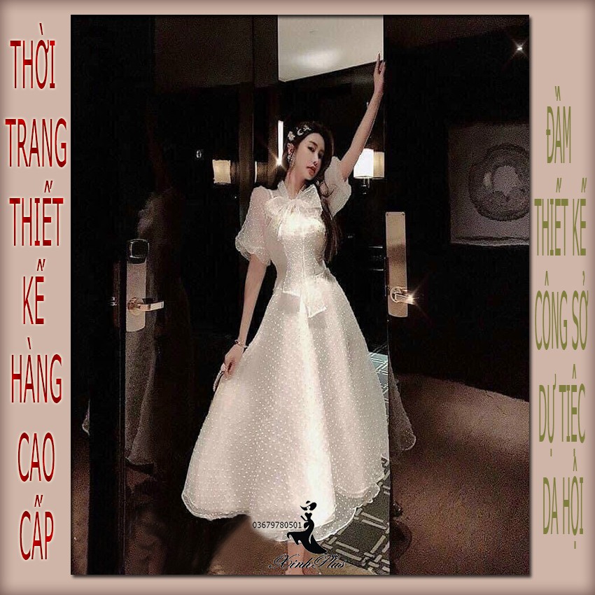 [Freeship 50K] Mẫu hottrend -Đầm xòe trắng tiểu thư công chúa vải lưới bi hàng thời trang thiết kế chất cao cấp may kỹ | BigBuy360 - bigbuy360.vn