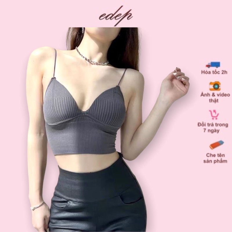 Áo bra gân tăm 2 dây 1883