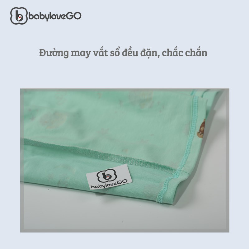 Đồ bộ bé trai bé gái BabyloveGo in hoạt hình chất thun cotton co dãn