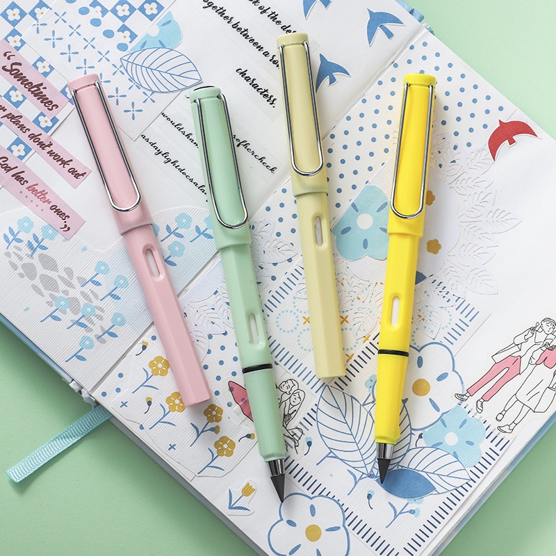 Bút chì vĩnh cữu nét chữ sắc nét nắp có giá đỡ và gôm có thể xóa được