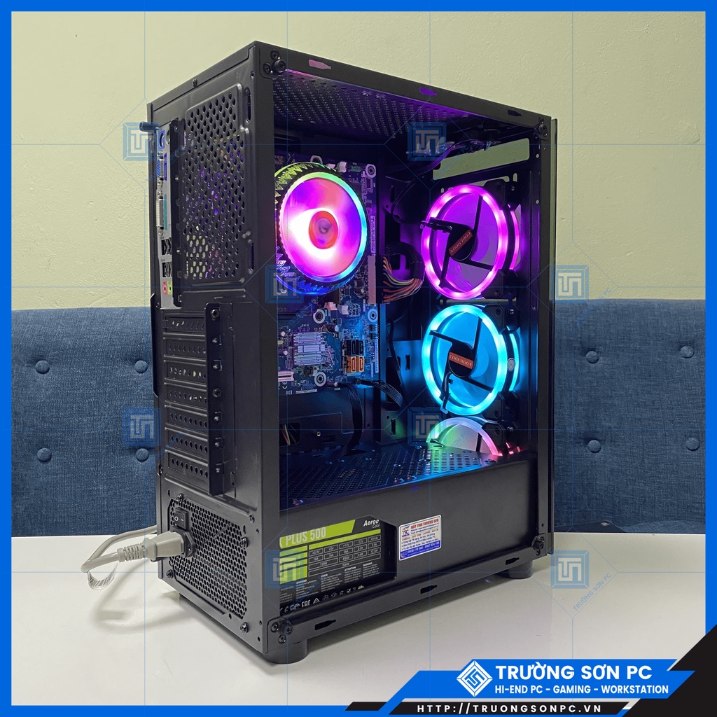 Case Máy Tính Chơi Game Có Led H81 CPU Core i5 RAM 8G/ SSD 120G/ VGA 2G DDR5 | AOE, CF, LOL, FIFA GTA, MU...