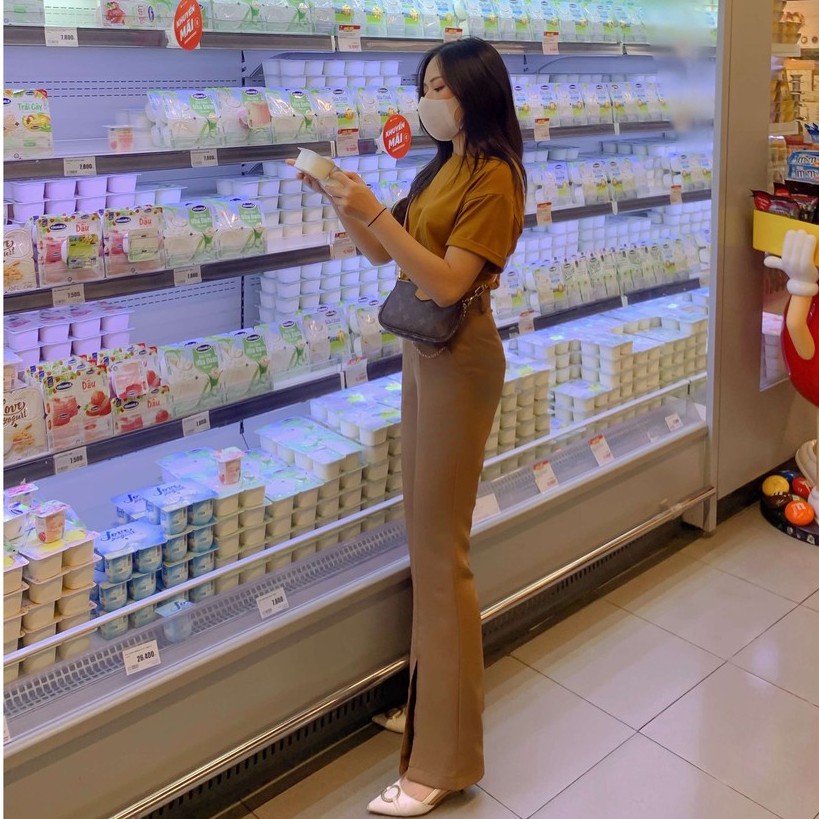 Quần tây nữ dài lưng cao ống loe nhẹ, xẻ gấu, đứng form, dáng ôm nhiều màu Hàn Quốc công sở, thiết kế T-Ju (quần Bestie) | BigBuy360 - bigbuy360.vn