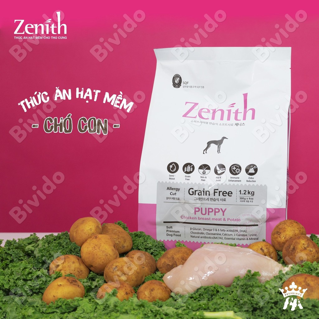 Thức ăn hạt mềm chó con Zenith puppy túi 300g - Bivido